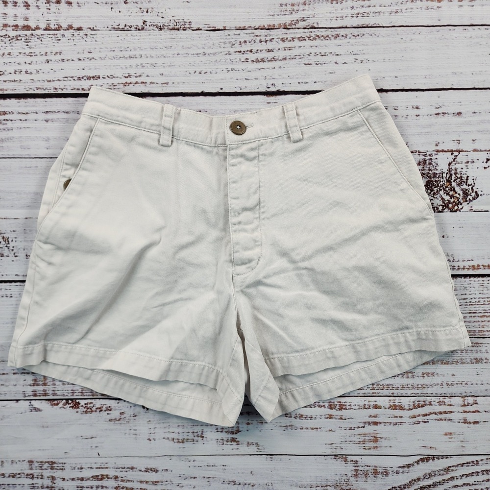 Patagonia All-Wear Shorts Womens 4 Cream Organic Cotton Canvas Workwear Outdoor